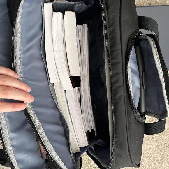 Women's Black Water Repellent Rolling Laptop Bag 15.6 inch - Picture 3 of 11